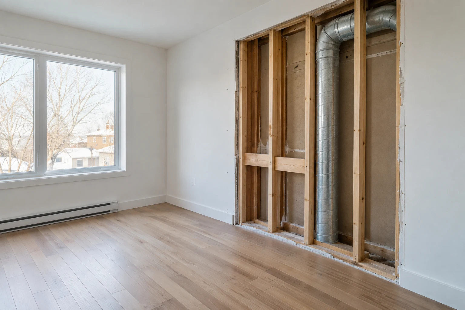 Matériaux et cavités accessibles pendant une rénovation